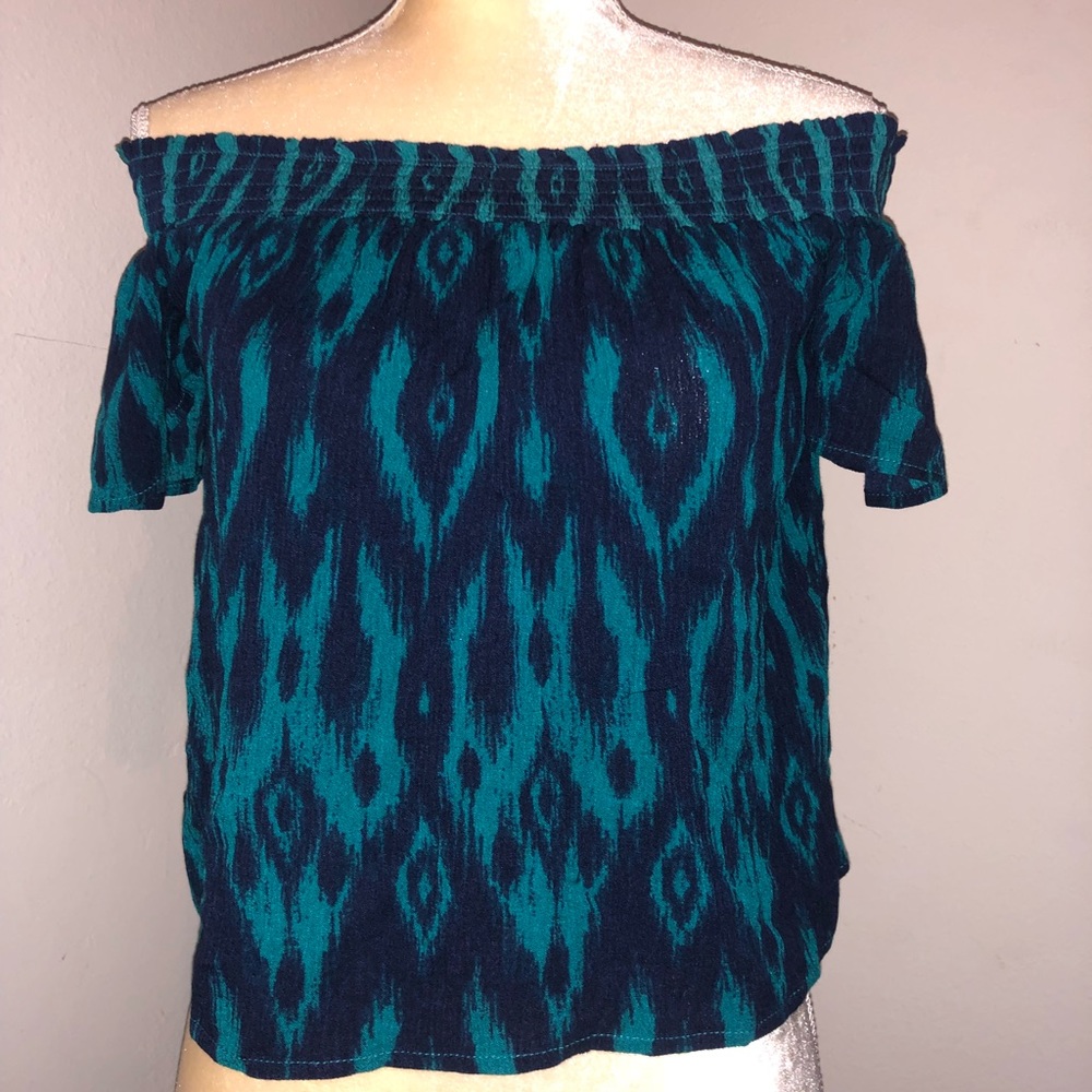 Dark blue off the shoulder top
